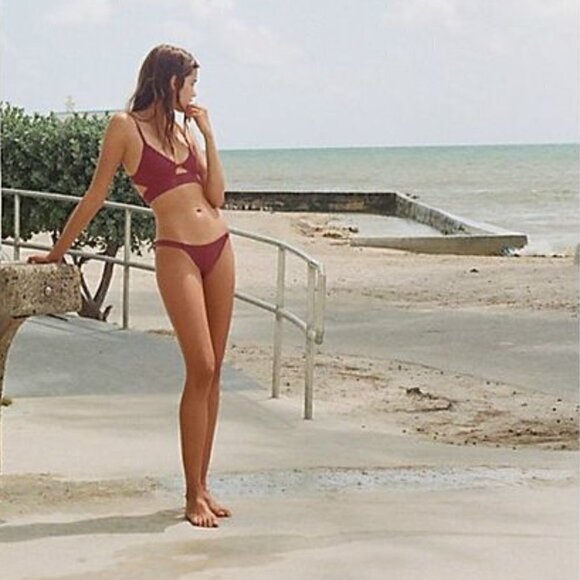 New Tavik Heather Moderate Rose/Mauve Bikini Bottoms Size Large - Picture 1 of 8